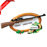 Hunting with Hat Ornament - Personalized by Santa - Canada