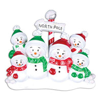 North Pole Family of 6 Ornament - Personalized by Santa - Canada