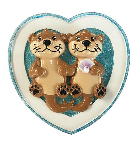 Otter Half Couple Ornament - Personalized by Santa - Canada