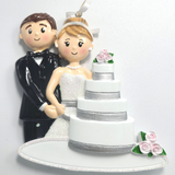 Wedding Couple with Cake