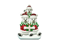 Polar Bear Family of 3 Ornament - Personalized by Santa - Canada