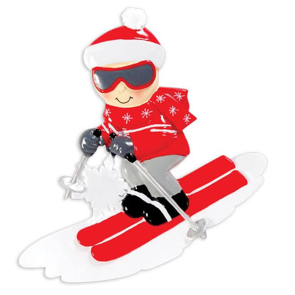 Skier Ornament - Personalized by Santa - Canada
