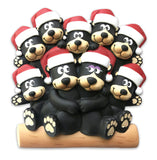 Black Bear Family of 9- Table Topper Stand Decoration - Personalized by Santa - Canada