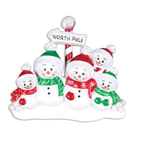 Northpole Family of 5- Table Topper Stand Decoration - Personalized by Santa - Canada