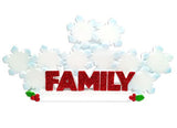 Snowflake Family of 10- Table Topper Stand Decoration - Personalized by Santa - Canada