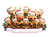 Reindeer Family of 10- Table Topper Stand Decoration - Personalized by Santa - Canada