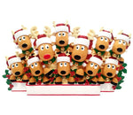 Reindeer Family of 11- Table Topper Stand Decoration - Personalized by Santa - Canada