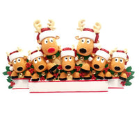 Reindeer Family of 7- Table Topper Stand Decoration - Personalized by Santa - Canada