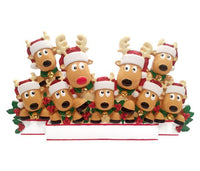 Reindeer Family of 9- Table Topper Stand Decoration - Personalized by Santa - Canada