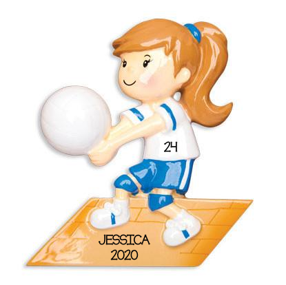 Volley-ball Girl Ornament - Personalized by Santa - Canada