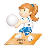 Volley-ball Girl Ornament - Personalized by Santa - Canada