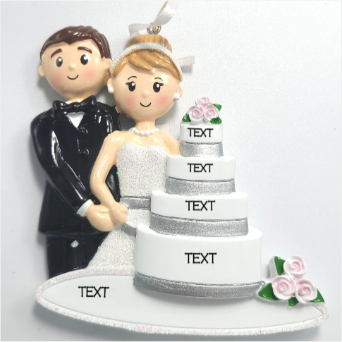 Wedding Couple with Cake