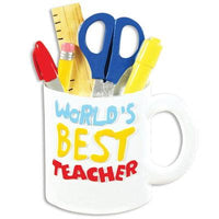 Best Teacher Mug Ornament - Personalized by Santa - Canada