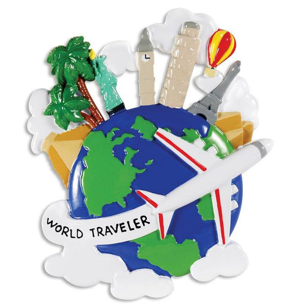World Traveler Ornament - Personalized by Santa - Canada
