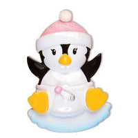 Baby Penguin Girl Ornament - Personalized by Santa - Canada