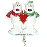 Couple Key to My Heart Ornament - Personalized by Santa - Canada