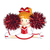 Cheerleader Red Ornament - Personalized by Santa - Canada