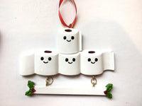 Covid Toilet Paper Family of 4 Ornament - Personalized by Santa - Canada