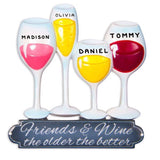 Friends and Wine Ornament - Personalized by Santa - Canada