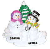 Engagement Snow Couple Ornament - Personalized by Santa - Canada