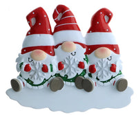 Gnome Family of 3 Ornament
