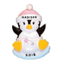 Baby Penguin Girl Ornament - Personalized by Santa - Canada
