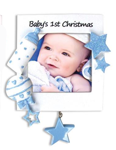 Baby Frame - Pink/ Blue Ornament