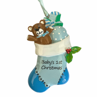 Baby’s Boy's first Xmas toy stocking - Personalized by Santa - Canada
