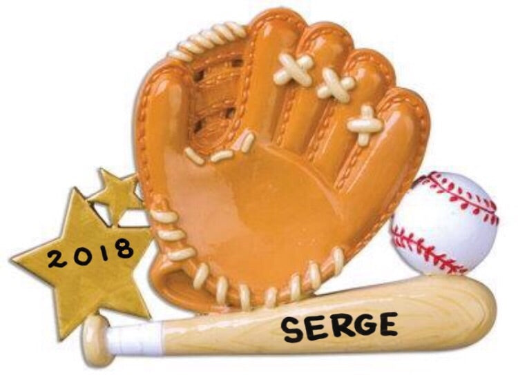 Baseball Glove Ornament - Personalized by Santa - Canada