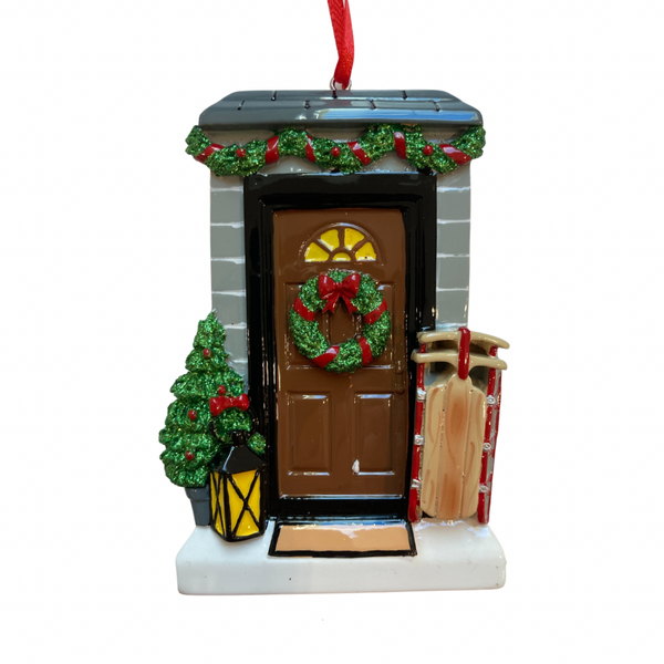 Elegant Brown Door Ornament - Personalized by Santa - Canada