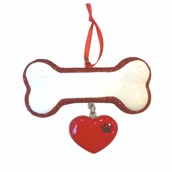 Dog Bone with HEART - Personalized by Santa - Canada