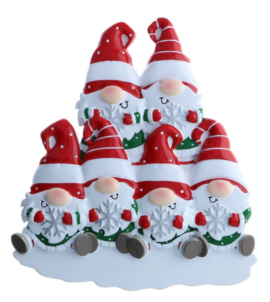 Gnome Family of 6 Ornament