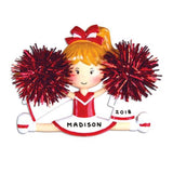 Cheerleader Red Ornament - Personalized by Santa - Canada