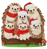 Hedgehog Family of 6 Ornament
