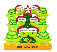Turtle Family of 6 Ornament - Personalized by Santa - Canada