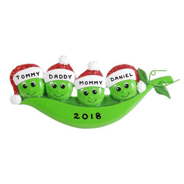 Pea Pod of 4 Ornament - Personalized by Santa - Canada