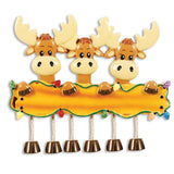 Moose Family of 3 Ornament - Personalized by Santa - Canada