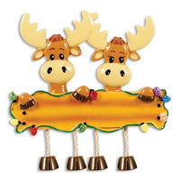 Moose Family of 2 Ornament - Personalized by Santa - Canada