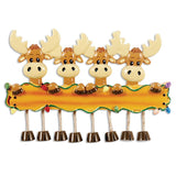 Moose Family of 4 Ornament - Personalized by Santa - Canada