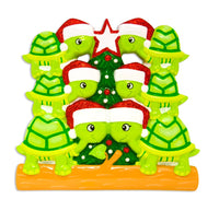 Turtle Family of 6 Ornament - Personalized by Santa - Canada