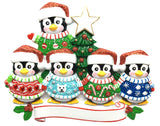 Christmas Sweater Penguin Family of 5 Ornament - Personalized by Santa - Canada